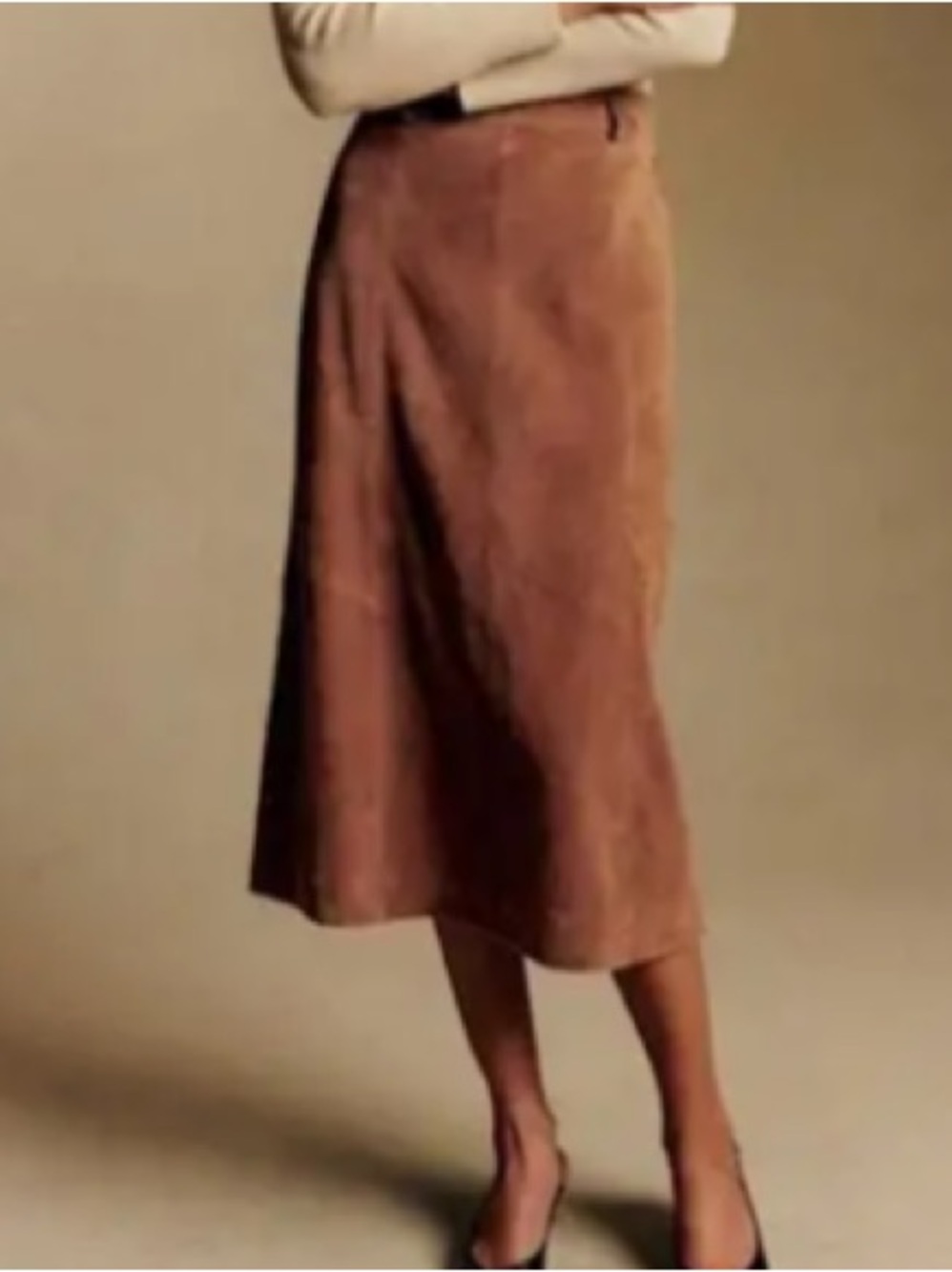 NWT Sezane Meliora Suede Skirt 8